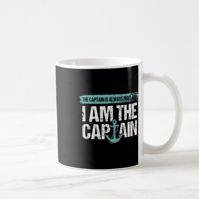 The Captain Is Always Right - Fun Boot Captain Gif Coffee Mug (Right)