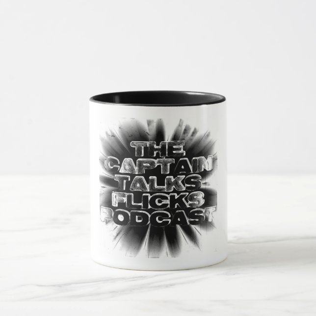 The Captain Talks Flicks Podcast (Secret Covert) Mug (Center)