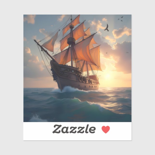 The Captain's Pride – Maritime Ship Art Square (Sheet)