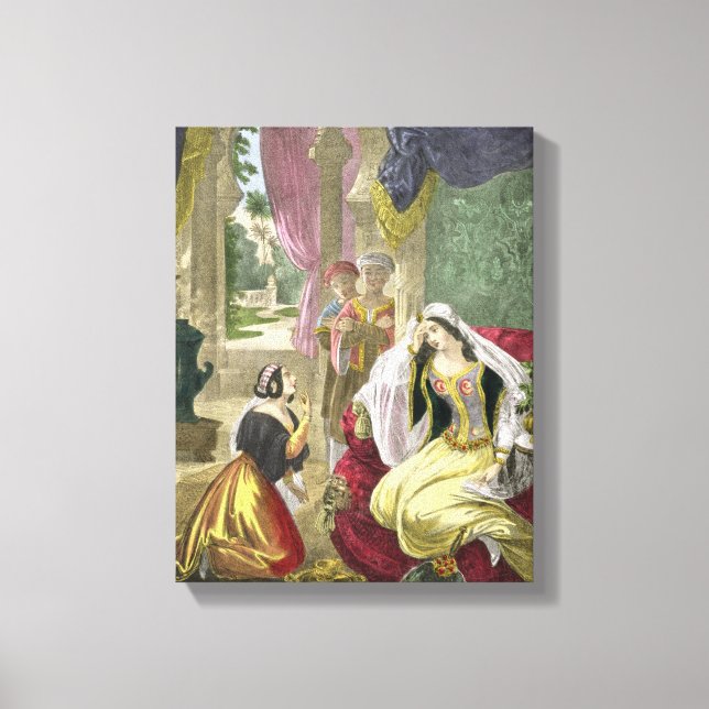 The Captive Hebrew Maid that Waited on Naaman's Wi Canvas Print (Front)