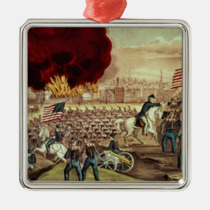 The Capture of Atlanta by the Union Army Metal Tree Decoration