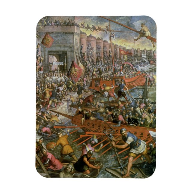 The Capture of Constantinople in 1204 (oil on canv Magnet (Vertical)