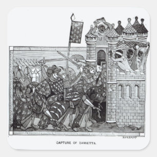 The Capture of Damietta in 1249 Square Sticker
