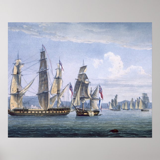 The Capture of Le Sparviere on 3rd May, 1810, engr Poster (Front)