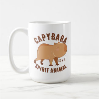 The capybara is my spirit animal coffee mug