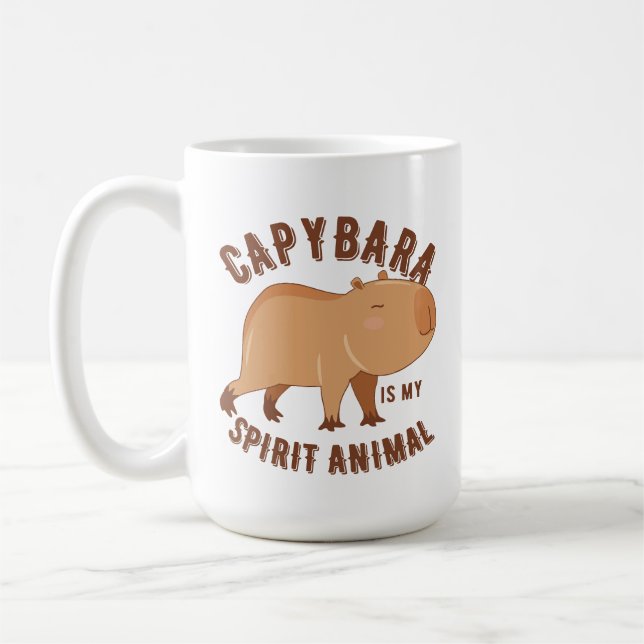 The capybara is my spirit animal coffee mug (Left)