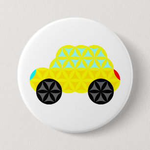 The Car Of Life - Sacred Shapes A1. 7.5 Cm Round Badge