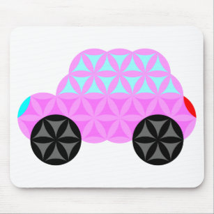 The Car Of Life - Sacred Shapes A3.Pink. Mouse Mat