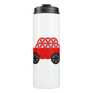 The Car Of Life - Sacred Shapes A3,Red. Thermal Tumbler