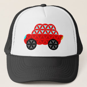 The Car Of Life - Sacred Shapes A3,Red. Trucker Hat