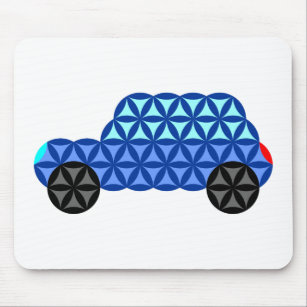 The Car Of Life - Sacred Shapes B1,Blue. Mouse Mat