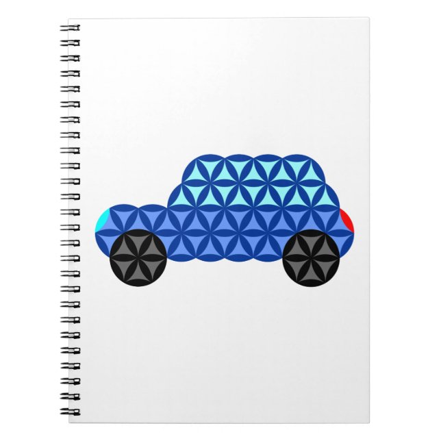The Car Of Life - Sacred Shapes B1,Blue. Notebook (Front)