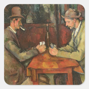 The Card Players, 1893-96 Square Sticker