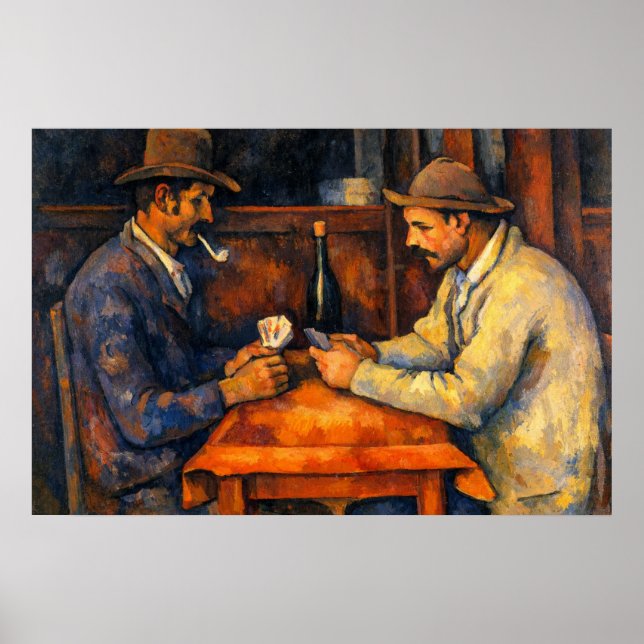 The Card Players by Paul Cezanne Poster (Front)