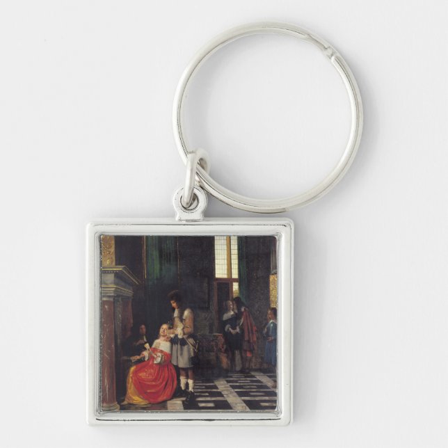 The Card Players, c.1663-65 Key Ring (Front)