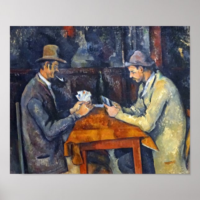 The Card Players, Cezanne Poster (Front)