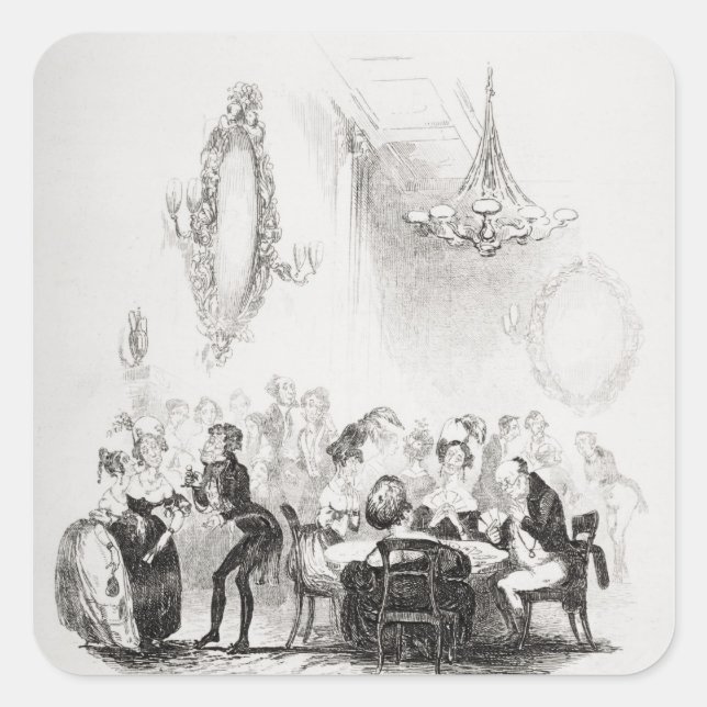 The card room at Bath Square Sticker (Front)