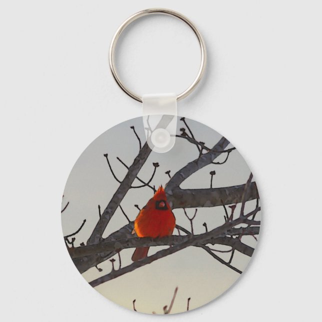 The Cardinal In The Morning Key Ring (Front)