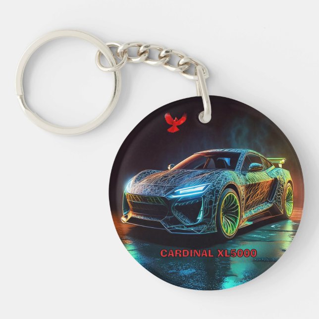 The Cardinal XL5000 Elite Sports Car Key Ring (Front)