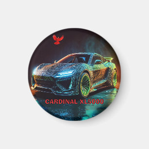 The Cardinal XL5000 Elite Sports Car Magnet