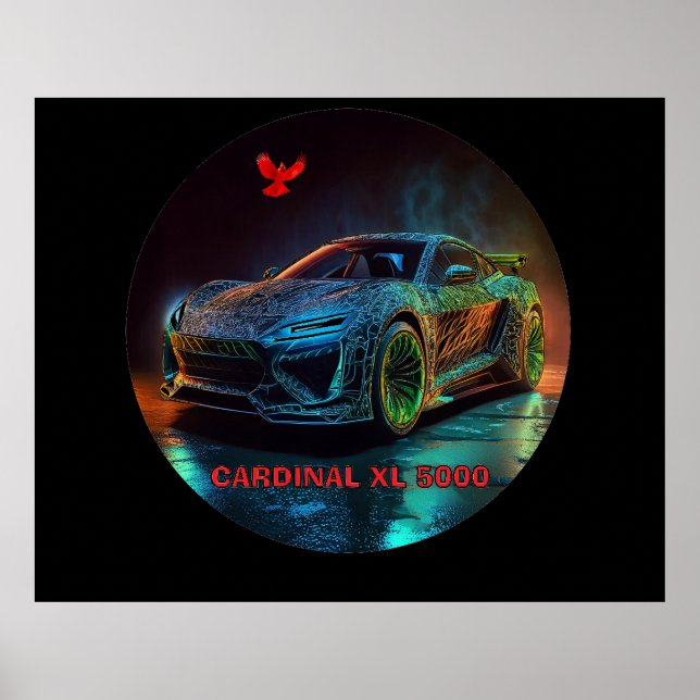 The Cardinal XL5000 Elite Sports Car Poster (Front)