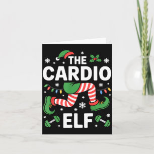 The Cardio Elf Funny Fitness Christmas Gym Workout Card