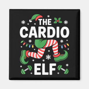 The Cardio Elf Funny Fitness Christmas Gym Workout Magnet