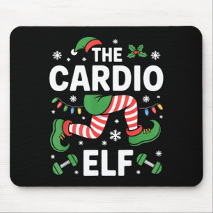 The Cardio Elf Funny Fitness Christmas Gym Workout Mouse Mat