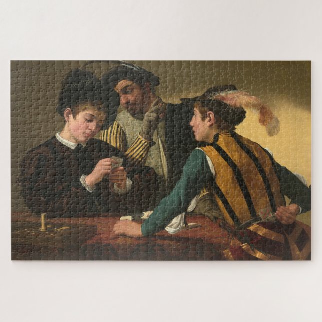 The Cardsharps (1594) by Caravaggio Jigsaw Puzzle (Horizontal)