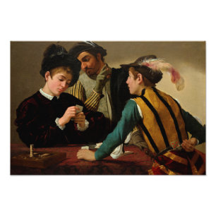 The Cardsharps, 1595 by Caravaggio Photo Print