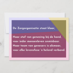 The Care Organization is Ready Thank You Card