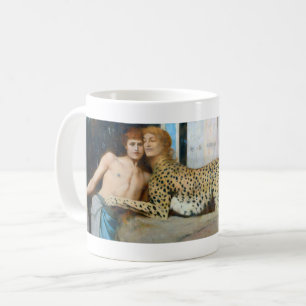 The Caresses, Fernand Khnopff Coffee Mug