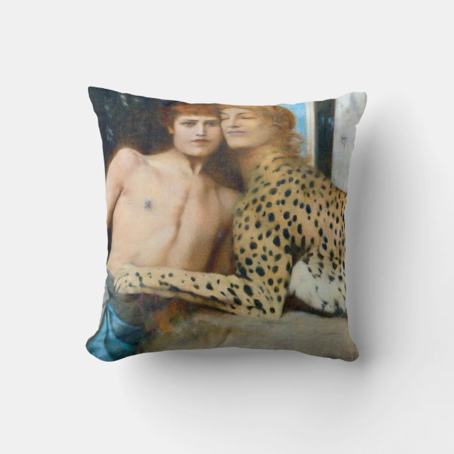 The Caresses, Fernand Khnopff Cushion (Front)