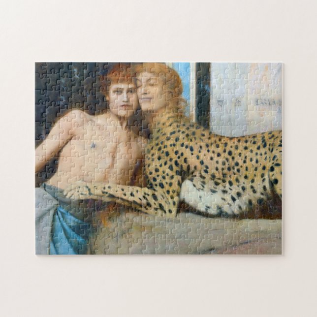 The Caresses, Fernand Khnopff Jigsaw Puzzle (Horizontal)