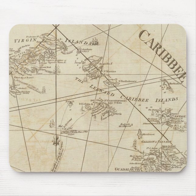 The Caribbean Islands, the Virgin Islands Mouse Mat (Front)