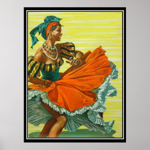 The Caribbean vintage poster print