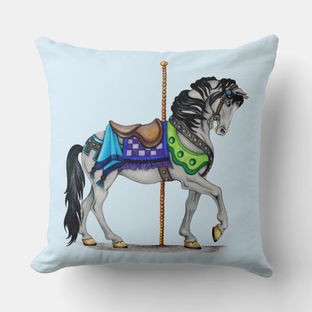 The Carousel Horse Cushion (Front)
