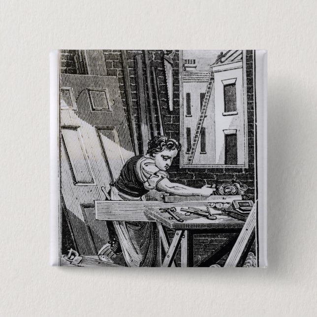The Carpenter 15 Cm Square Badge (Front)