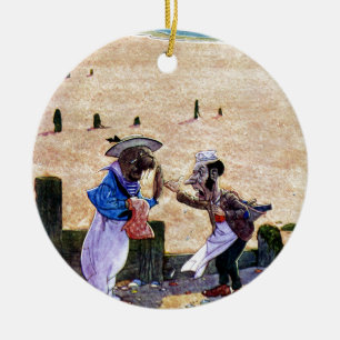 The Carpenter and the Walrus - Alice in Wonderland Ceramic Tree Decoration