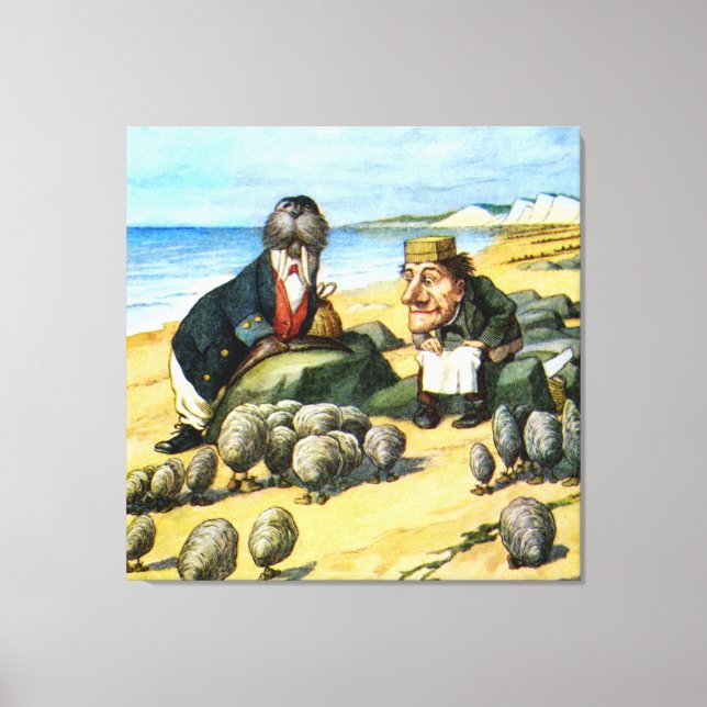 The Carpenter and the Walrus in Wonderland Canvas Print (Front)