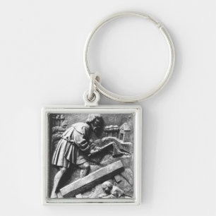 The Carpenter, detail from an altarpiece Key Ring