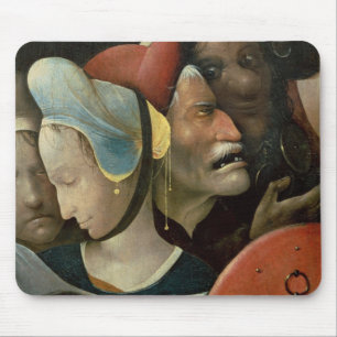 The Carrying of the Cross showing three faces Mouse Mat