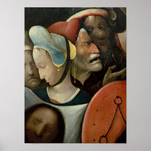 The Carrying of the Cross showing three faces Poster