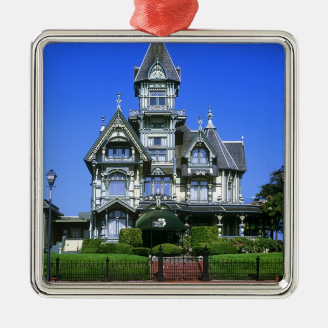 The Carson Mansion in Eureka, California Metal Tree Decoration (Front)