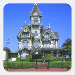 The Carson Mansion in Eureka, California Square Sticker
