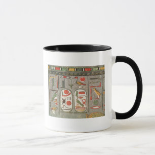 The cartouche of the king mug