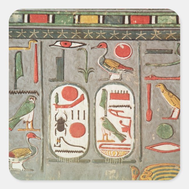 The cartouche of the king square sticker (Front)