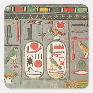 The cartouche of the king square sticker