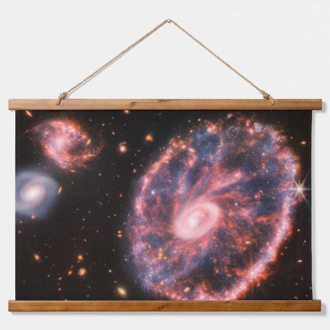 The Cartwheel Galaxy And Its Companion Galaxies. Hanging Tapestry (Front)