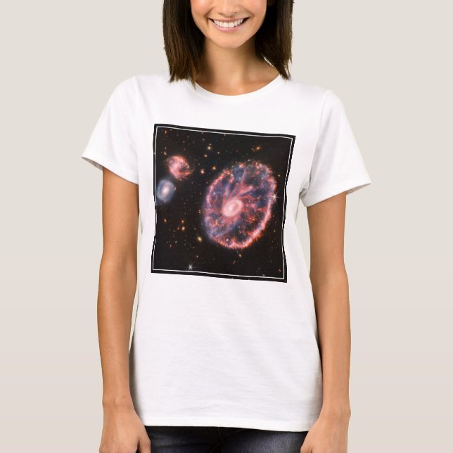 The Cartwheel Galaxy And Its Companion Galaxies. T-Shirt (Front)